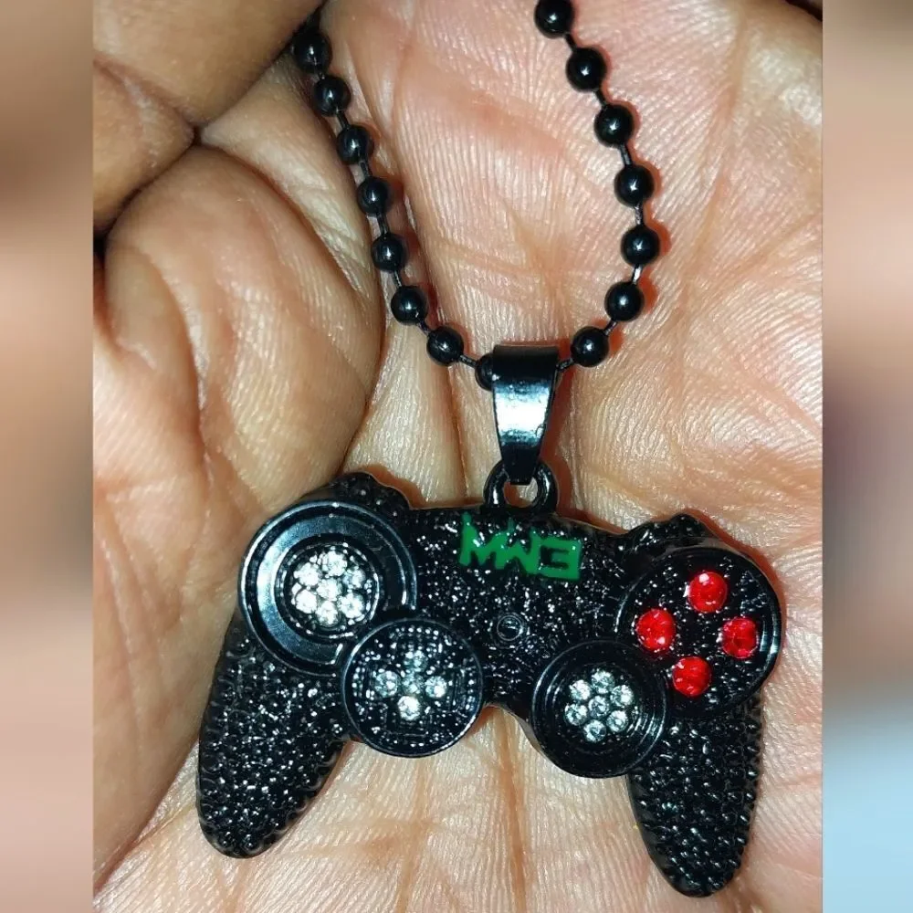 Retro unisex game console handle necklace